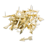 U Brands Fashion Push Pins, Steel, Gold, 3/8", 36/Pack (UBR3083U0624) Pack of 36