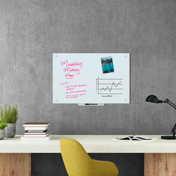 U Brands Magnetic Glass Dry Erase Board Value Pack, 35 x 23, White (UBR3970U0001) Each