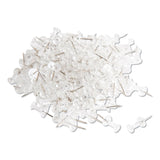 U Brands Standard Push Pins, Plastic, Clear, Clear Head/Silver Pin, 0.44", 200/Pack (UBR3088U0624) Pack of 200