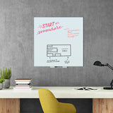 U Brands Floating Glass Dry Erase Undated One Month Calendar, 35 x 35, White (UBR3968U0001) Each