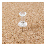 U Brands Standard Push Pins, Plastic, Clear, 0.44", 200/Pack (UBR658U0824) Pack of 200