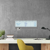 U Brands 3N1 Magnetic Glass Dry Erase Combo Board, 35 x 14.25, Week View, White Surface and Frame (UBR3199U0001) Each