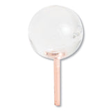 U Brands Fashion Sphere Push Pins, Plastic, Clear/Rose Gold, 0.44", 100/Pack (UBR3089U0624) Pack of 100