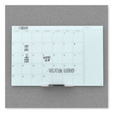 U Brands Floating Glass Dry Erase Undated One Month Calendar, 35 x 23, White (UBR3967U0001) Each