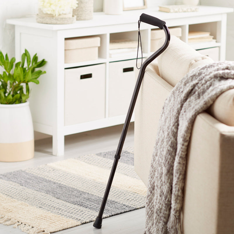 McKesson Offset Cane Aluminum 30 to 39 Inch Height Black (1065214_EA) 1/EA