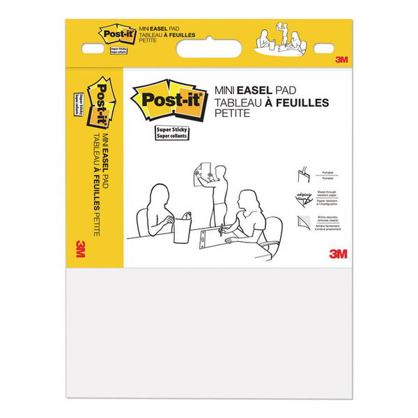 Post-it® Easel Pads Super Sticky Vertical-Orientation Self-Stick Easel Pads, Unruled, 15 x 18, White, 20 Sheets, 2/Pack (MMM577SS)