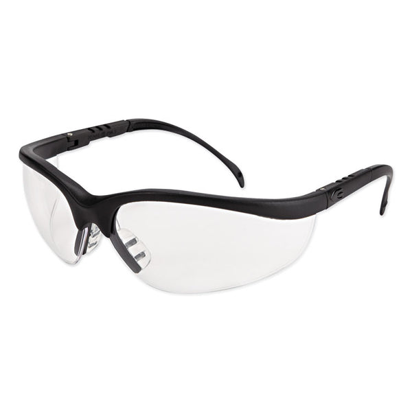 MCR™ Safety Klondike Safety Glasses, Matte Black Frame, Clear Lens, 12/Box (CRWKD110BX) Box of 12