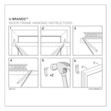 U Brands Linen Bulletin Board with Decor Frame, 30 x 20, Tan Surface, White Wood Frame (UBR2074U0001)