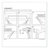 U Brands Magnetic Dry Erase Board with Decor Frame, 30 x 20, White Surface, White Wood Frame (UBR2071U0001) Each