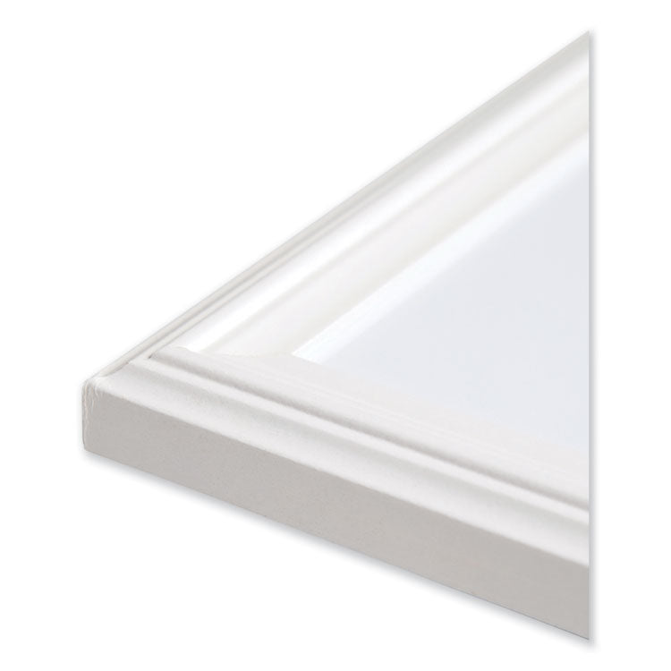 U Brands Magnetic Dry Erase Board with Decor Frame, 30 x 20, White Surface, White Wood Frame (UBR2071U0001) Each