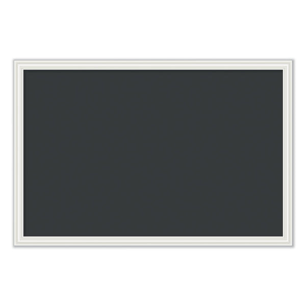 U Brands Magnetic Chalkboard with Decor Frame, 30 x 20, Black Surface, White Wood Frame (UBR2073U0001) Each