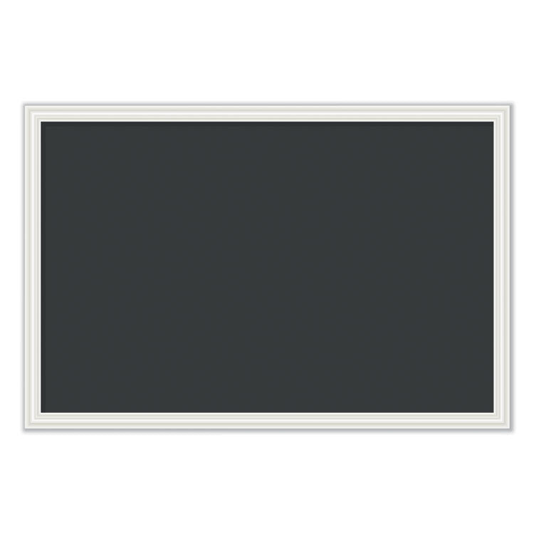 U Brands Magnetic Chalkboard with Decor Frame, 30 x 20, Black Surface, White Wood Frame (UBR2073U0001) Each