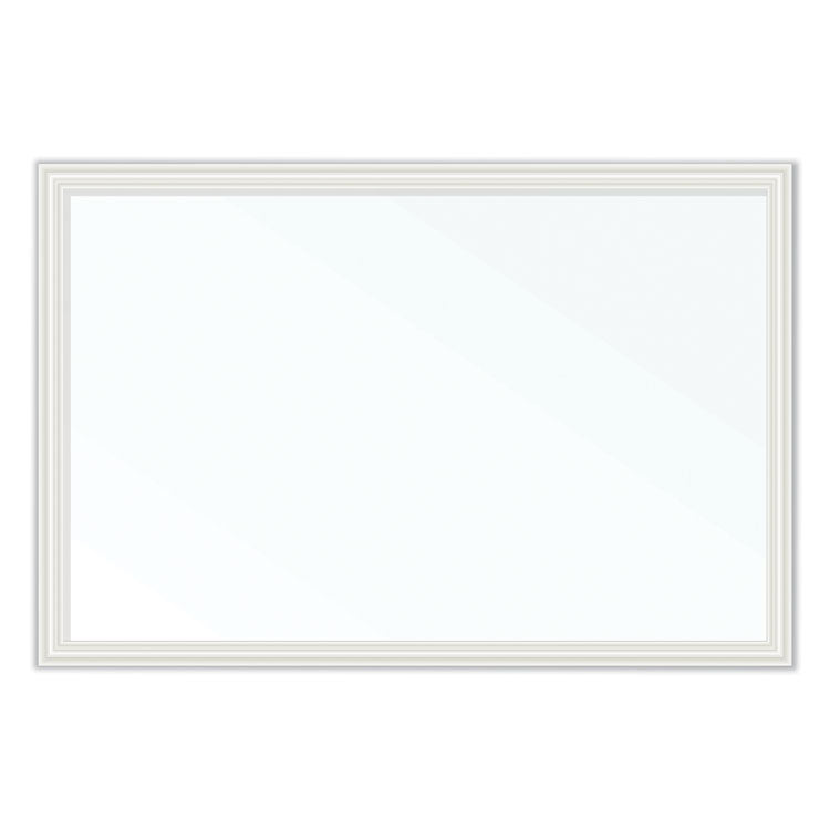 U Brands Magnetic Dry Erase Board with Decor Frame, 30 x 20, White Surface, White Wood Frame (UBR2071U0001) Each