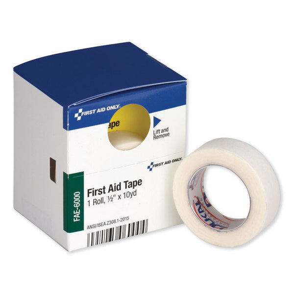 First Aid Only™ First Aid Tape, Acrylic, 0.5" x 10 yds, White (FAOFAE6000) Each