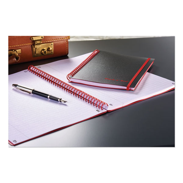 Black n' Red™ Flexible Cover Twinwire Notebooks, SCRIBZEE Compatible, 1-Subject, Wide/Legal Rule, Black Cover, (70) 8.25 x 5.63 Sheets (JDKC67009) Each