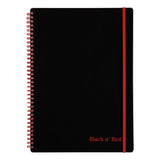 Black n' Red™ Flexible Cover Twinwire Notebooks, SCRIBZEE Compatible, 1-Subject, Wide/Legal Rule, Black Cover, (70) 11.75 x 8.25 Sheets (JDKE67008) Each