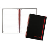 Black n' Red™ Flexible Cover Twinwire Notebooks, SCRIBZEE Compatible, 1-Subject, Wide/Legal Rule, Black Cover, (70) 8.25 x 5.63 Sheets (JDKC67009) Each
