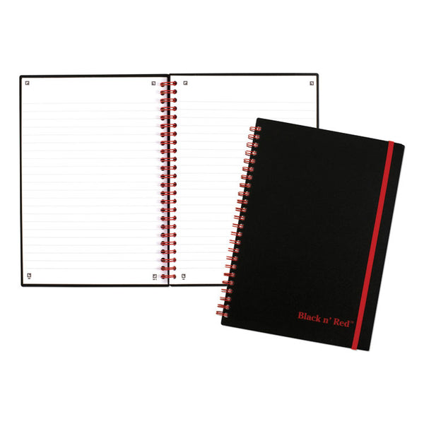 Black n' Red™ Flexible Cover Twinwire Notebooks, SCRIBZEE Compatible, 1-Subject, Wide/Legal Rule, Black Cover, (70) 8.25 x 5.63 Sheets (JDKC67009) Each