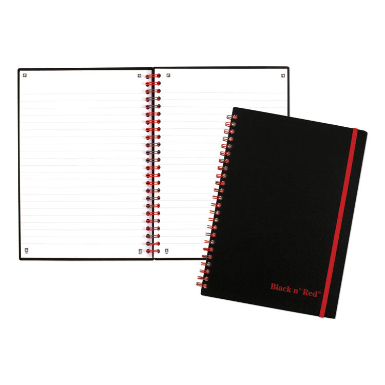 Black n' Red™ Flexible Cover Twinwire Notebooks, SCRIBZEE Compatible, 1-Subject, Wide/Legal Rule, Black Cover, (70) 8.25 x 5.63 Sheets (JDKC67009) Each