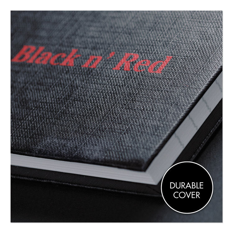 Black n' Red™ Hardcover Casebound Notebooks, SCRIBZEE Compatible, 1-Subject, Wide/Legal Rule, Black Cover, (96) 11.75 x 8.25 Sheets (JDKD66174) Each