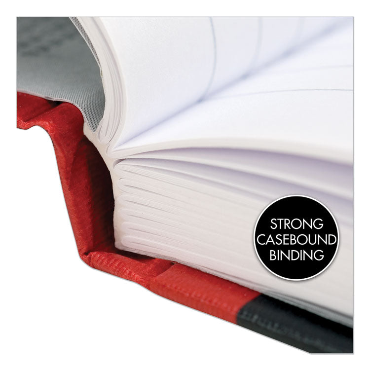 Black n' Red™ Hardcover Casebound Notebooks, SCRIBZEE Compatible, 1-Subject, Wide/Legal Rule, Black Cover, (96) 11.75 x 8.25 Sheets (JDKD66174) Each
