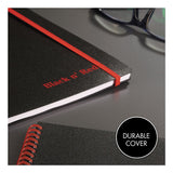 Black n' Red™ Flexible Cover Twinwire Notebooks, SCRIBZEE Compatible, 1-Subject, Wide/Legal Rule, Black Cover, (70) 8.25 x 5.63 Sheets (JDKC67009) Each