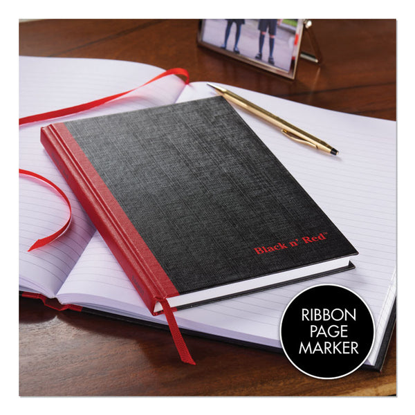 Black n' Red™ Hardcover Casebound Notebooks, SCRIBZEE Compatible, 1-Subject, Wide/Legal Rule, Black Cover, (96) 11.75 x 8.25 Sheets (JDKD66174) Each