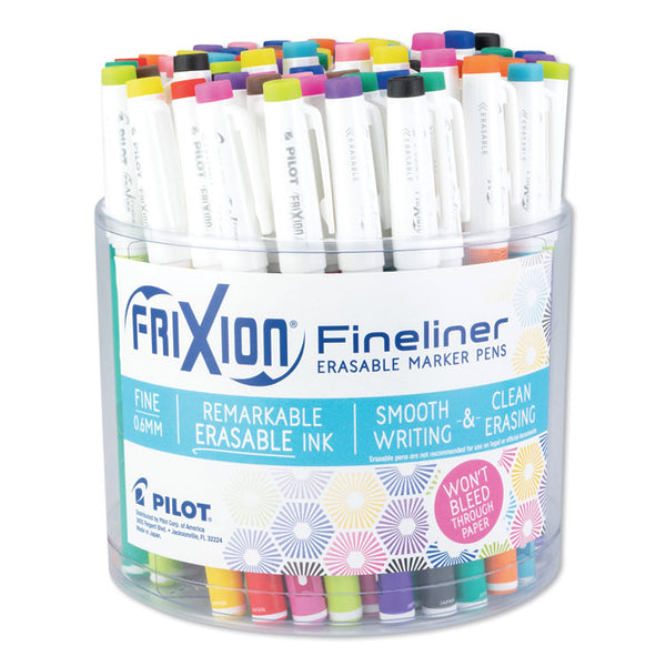 Pilot® FriXion Fineliner Erasable Porous Point Pen, Stick, Fine 0.6 mm, Assorted Ink and Barrel Colors, 72/Pack (PIL12317)