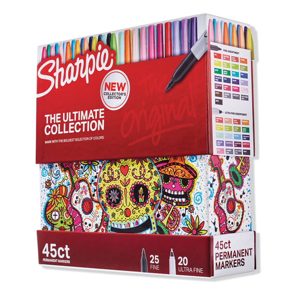 Sharpie® Permanent Markers Ultimate Collection, Assorted Tip Sizes/Types, Assorted Colors, 45/Pack (SAN2011580) Pack of 45