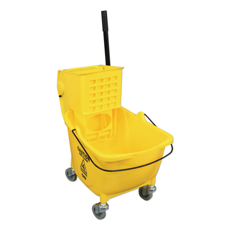 Impact® Side-Press Wringer and Plastic Bucket Combo, 12 to 32 oz, Yellow (IMP7Y26363Y) Each