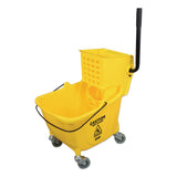 Impact® Side-Press Wringer and Plastic Bucket Combo, 12 to 32 oz, Yellow (IMP7Y26363Y) Each