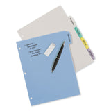 Avery® Write and Erase Big Tab Durable Plastic Dividers, 3-Hole Punched, 5-Tab, 11 x 8.5, Assorted, 1 Set (AVE16170)