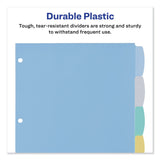 Avery® Write and Erase Big Tab Durable Plastic Dividers, 3-Hole Punched, 5-Tab, 11 x 8.5, Assorted, 1 Set (AVE16170)