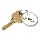 Avery® Key Tags with Split Ring, 1.25" dia, White, 50/Pack (AVE11025) Pack of 50