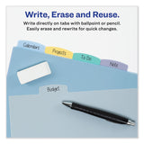 Avery® Write and Erase Big Tab Durable Plastic Dividers, 3-Hole Punched, 5-Tab, 11 x 8.5, Assorted, 1 Set (AVE16170)