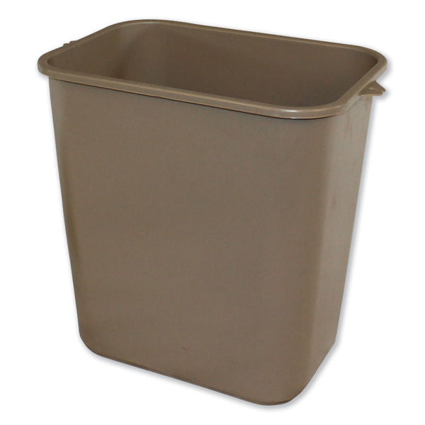 Impact® Soft-Sided Wastebasket, 28 qt, Polyethylene, Beige (IMP7702BEI)