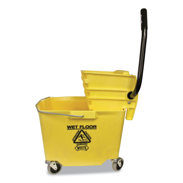 Impact® Side-Press Squeeze Wringer/Plastic Bucket Combo, 12 to 32 oz, Yellow (IMP6Y26353Y) Each