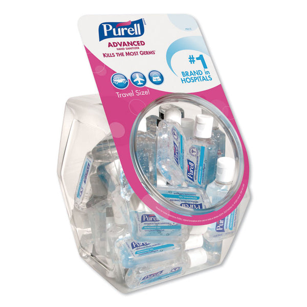 PURELL® Advanced Refreshing Gel Hand Sanitizer, Clean Scent, 1 oz Flip-Cap Bottle with Display Bowl, Clean Scent, 36/Bowl (GOJ390136BWL)