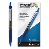 Pilot® Precise V10RT Roller Ball Pen, Retractable, Bold 1 mm, Blue Ink, Blue Barrel, Dozen (PIL13453)