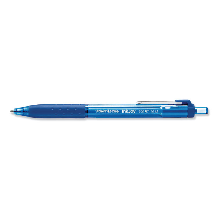 Paper Mate® InkJoy 300 RT Ballpoint Pen, Retractable, Medium 1 mm, Blue Ink, Blue Barrel, 36/Pack (PAP2082957)
