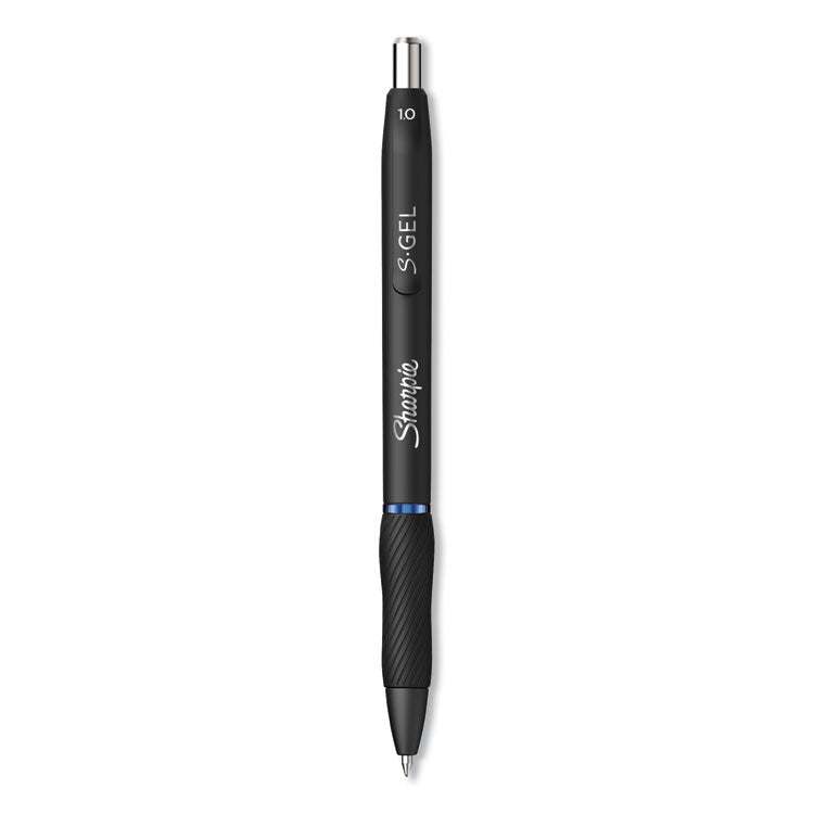 Sharpie® S-Gel™ S-Gel High-Performance Gel Pen, Retractable, Bold 1 mm, Blue Ink, Black Barrel, Dozen (SAN2096187) Box of 12