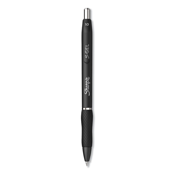 Sharpie® S-Gel™ S-Gel High-Performance Gel Pen, Retractable, Bold 1 mm, Black Ink, Black Barrel, Dozen (SAN2096149) Box of 12