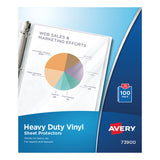 Avery® Top-Load Vinyl Sheet Protectors, Heavy Gauge, Letter, Clear, 100/Box (AVE73900)