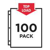 Avery® Top-Load Recycled Polypropylene Sheet Protector, Semi-Clear, 100/Box (AVE75537)