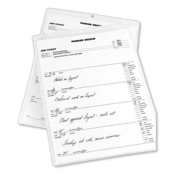 Avery® Job Ticket Holders, Heavy Gauge Vinyl, 9 x 12, Clear, 10/Pack (AVE75009)