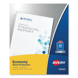 Avery® Top-Load Sheet Protector, Economy Gauge, Letter, Clear, 50/Box (AVE74090) 1 Case of 50