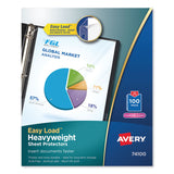 Avery® Top-Load Poly Sheet Protectors, Heavy Gauge, Letter, Diamond Clear, 100/Box (AVE74100)