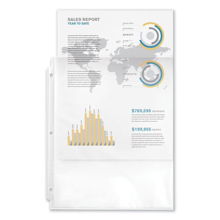 Avery® Top-Load Recycled Polypropylene Sheet Protector, Semi-Clear, 100/Box (AVE75537)