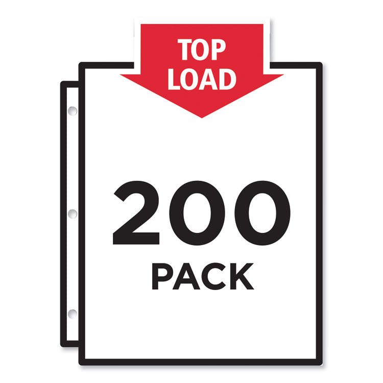 Avery® Top-Load Poly Sheet Protectors, Heavy Gauge, Letter, Nonglare, 100/Box (AVE74102)