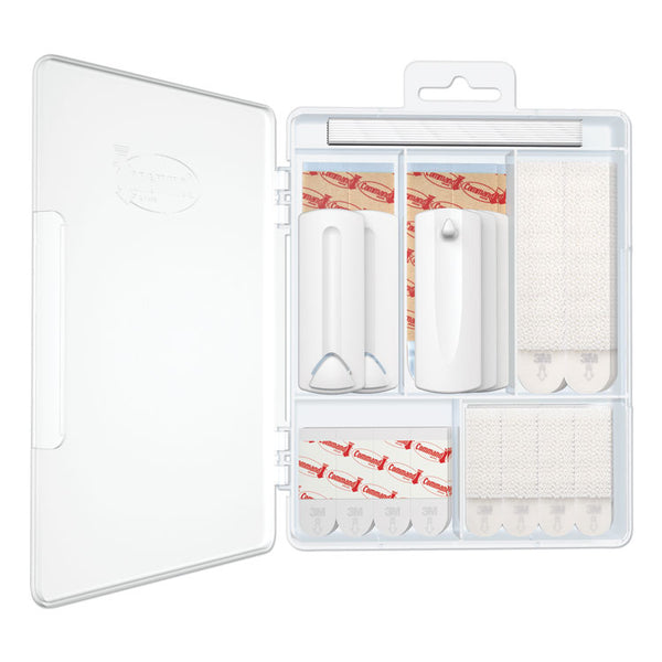 Command™ Picture Hanging Kit, Assorted Sizes, Plastic, White/Clear, 1 lb; 4 lb; 5 lb Capacities 38 Pieces/Pack (MMM17213ES)